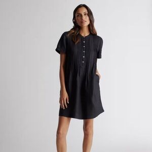 Quince 100% European Linen Short Sleeve dress